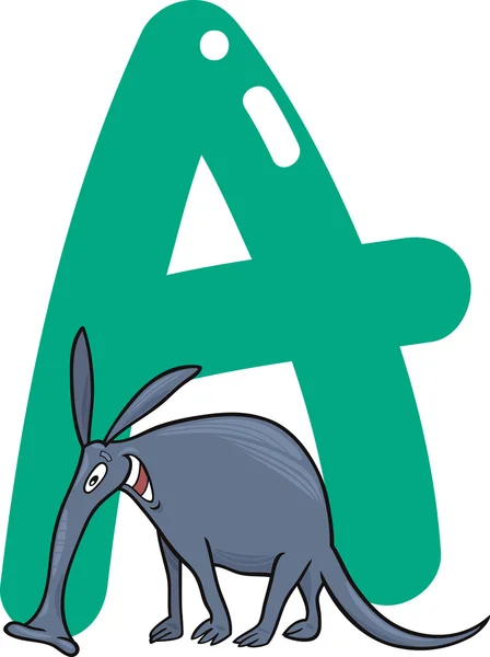 A para aardvark — Vector de stock