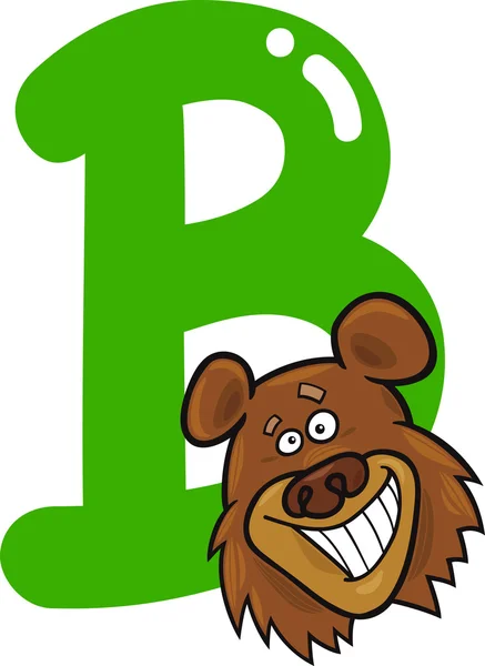 B для ведмедя — стоковий вектор