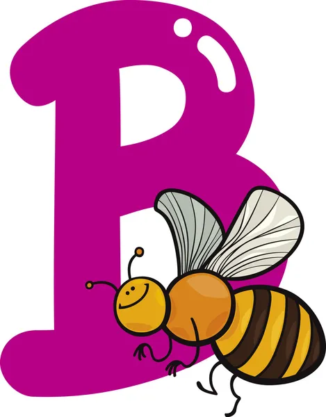 B para abelha — Vetor de Stock