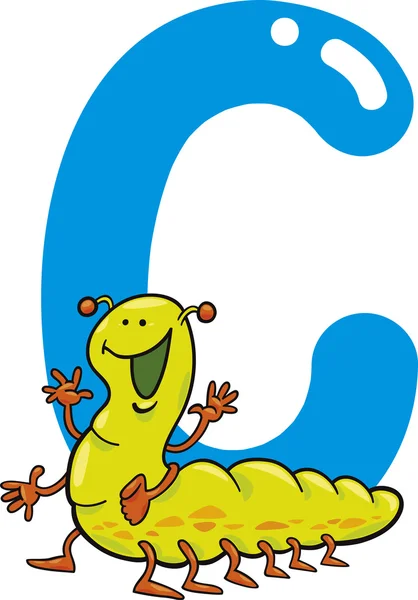 C for caterpillar — Stock Vector