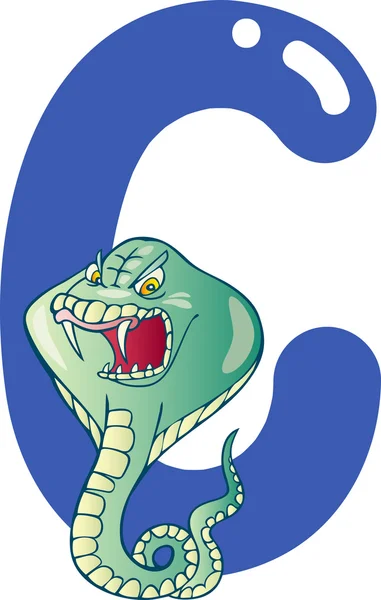 C voor cobra — Stockvector