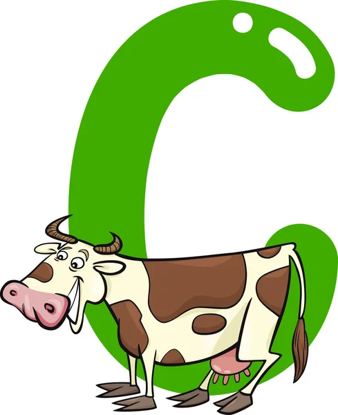C for cow — Stock Vector