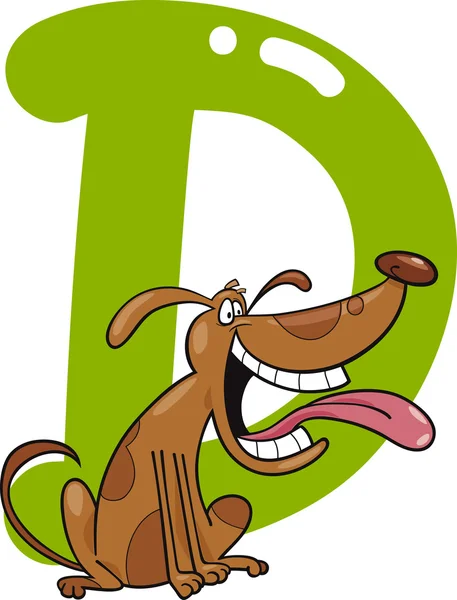 D para cão — Vetor de Stock