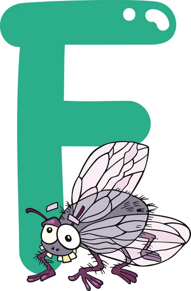 F pour mouche — Image vectorielle