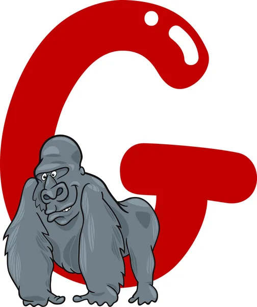 G for gorilla — Stock Vector