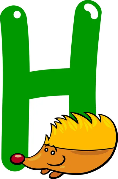 H dla Jeż — Wektor stockowy