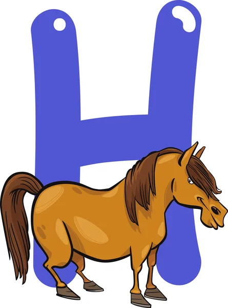 H für Pferd — Stockvektor