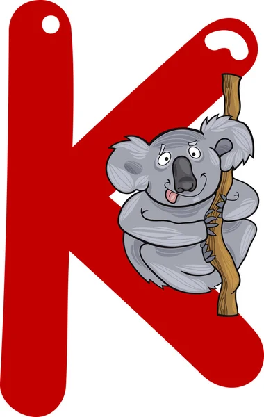 K for koala — Stock Vector