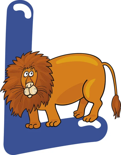 L for lion — Stock Vector