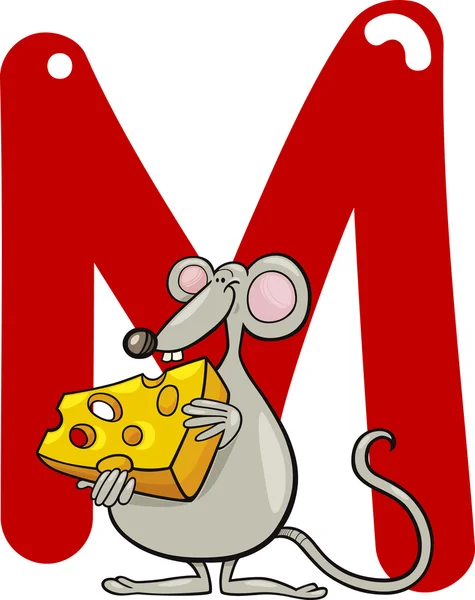M для мыши — стоковый вектор