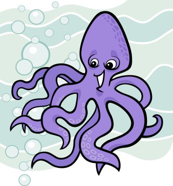 Cartoon octopus clipart