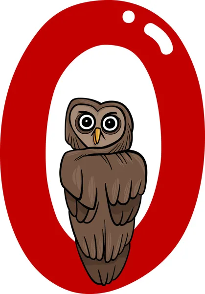 O for owl — Stock Vector