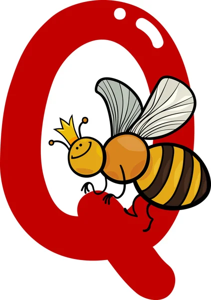 Q pro včelí královna — Stockový vektor