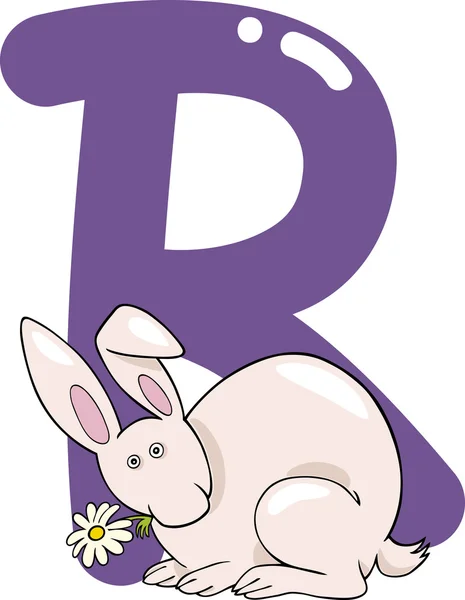 R for rabbit — Stock Vector