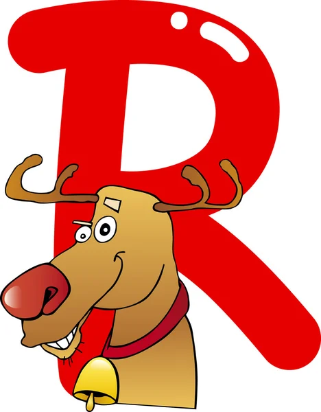 R for reindeer — Stock Vector