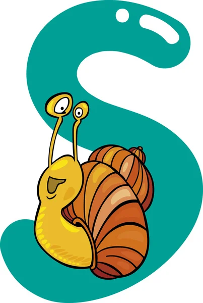 S για το σαλιγκάρι — Διανυσματικό Αρχείο