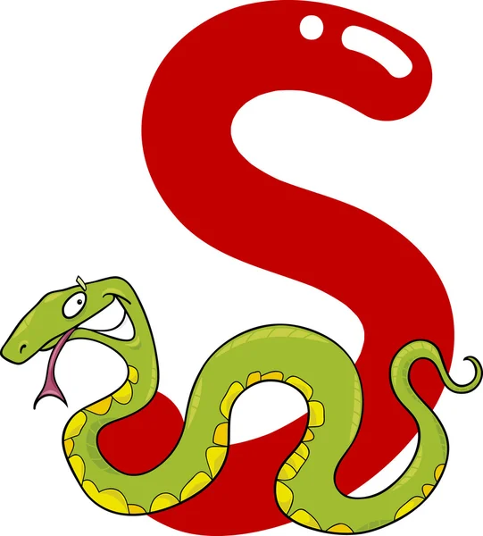 S for snake — Stock Vector