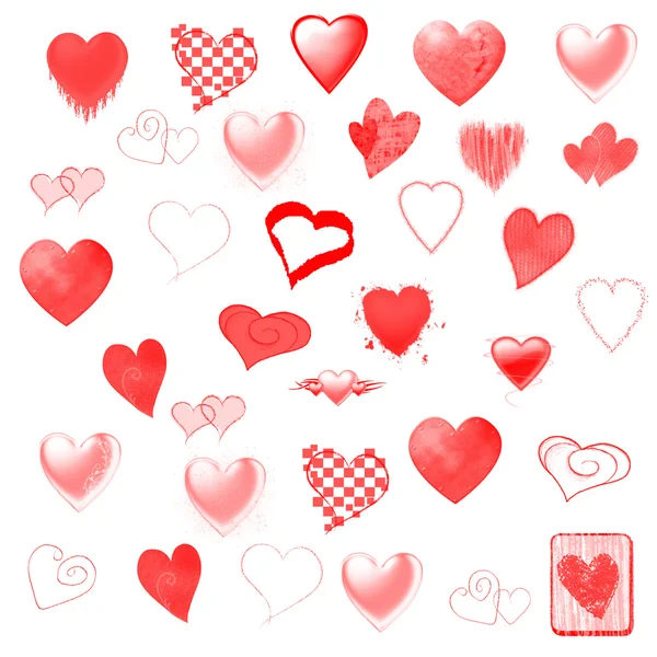Rode geschilderde harts — Stockfoto