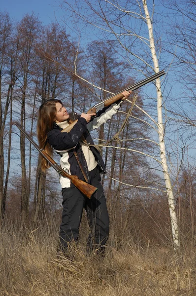 Mulher caçadora — Fotografia de Stock
