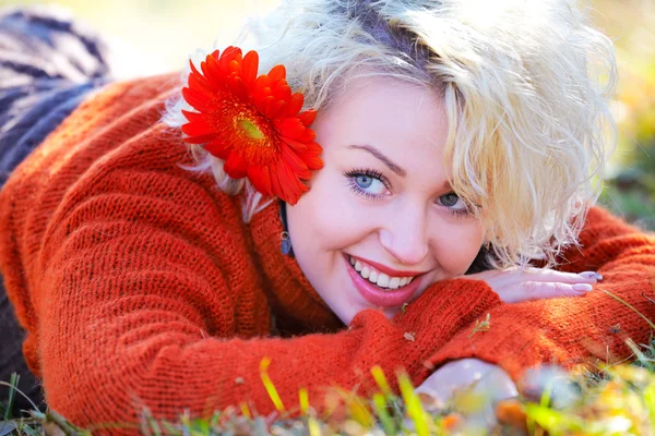 Herfst vrouw portret — Stockfoto