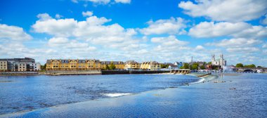 Athlone city and Shannon river clipart