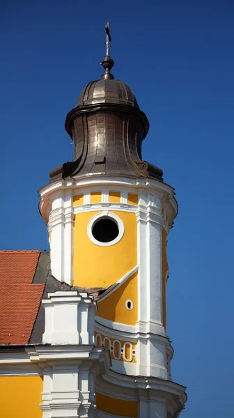 Belfry da catedral católica grega em Cluj Napoca — Fotografia de Stock
