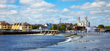 Athlone city and Shannon river clipart