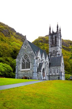 Gothic church at Kylemore Abbey clipart