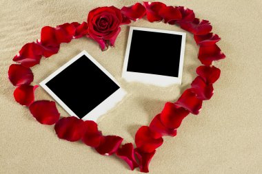 Beach love frame. clipart