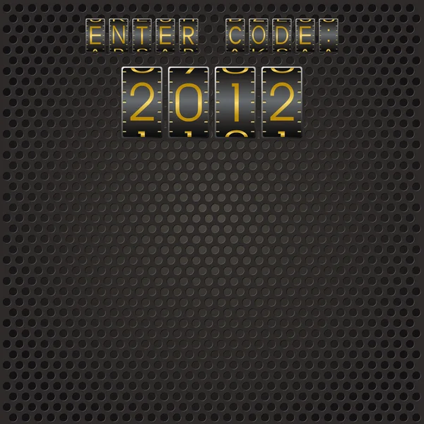 2012 のコードを入力します。 — ストックベクタ
