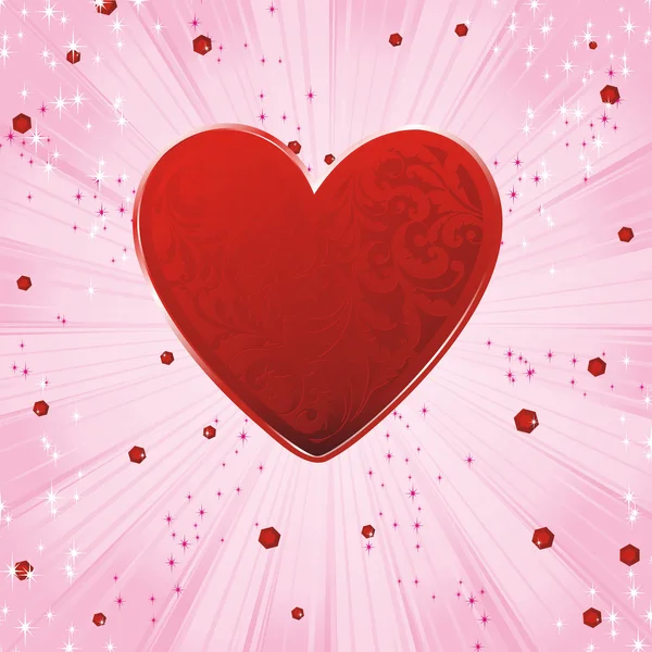 Κόκκινο μοτίβο καρδιά — Διανυσματικό Αρχείο