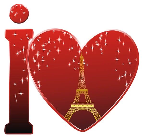 stock vector I love Paris