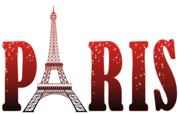 Podepsat Paříže s Eiffelovy věže — Stockový vektor