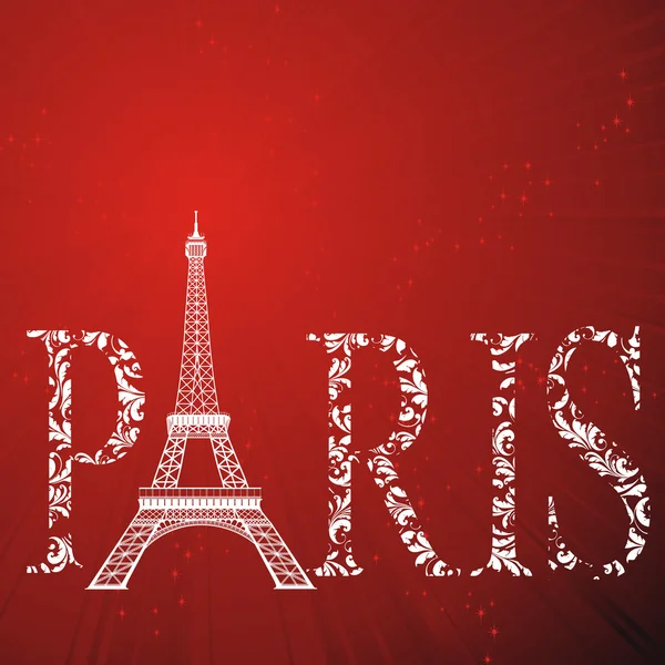 Podepsat Paříže s Eiffelovy věže — Stockový vektor