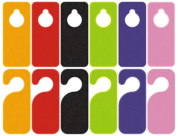 Set de etiquetas de color para puertas o mercancías — Archivo Imágenes Vectoriales