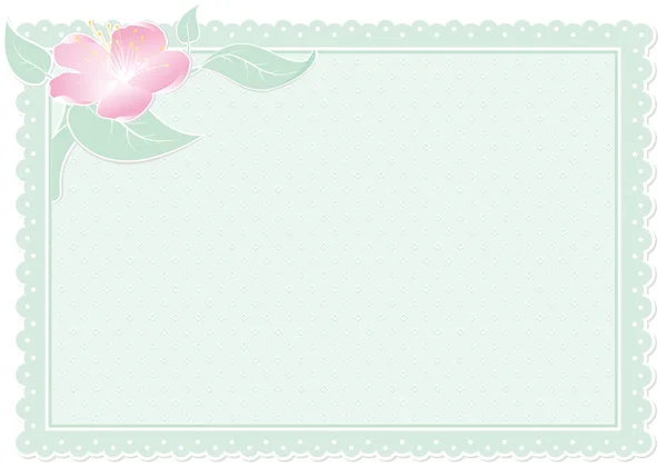 Tarjeta verde floral — Vector de stock