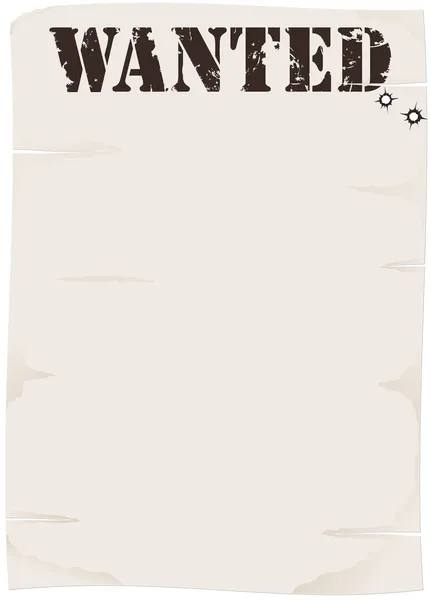 Wanted poster — Stock Vector