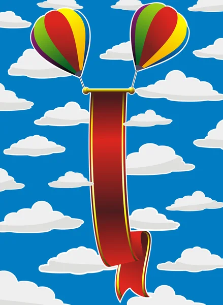 天上色彩斑斓的气球 — 图库矢量图片