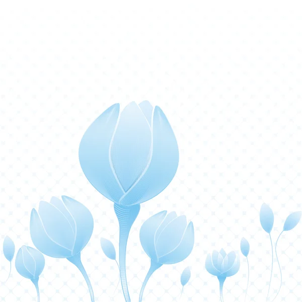 Flores azules — Vector de stock