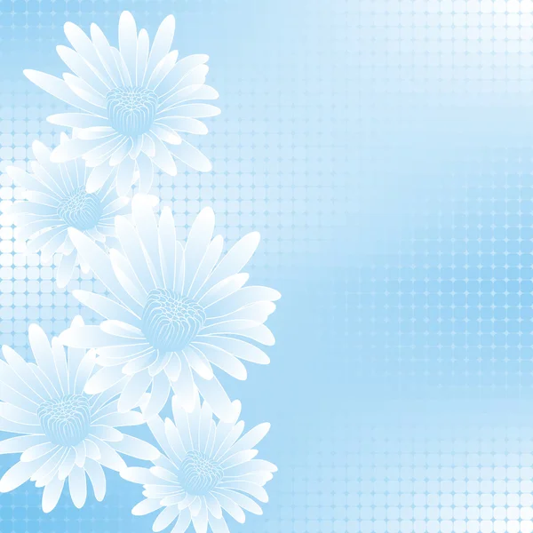 Flores azules — Vector de stock