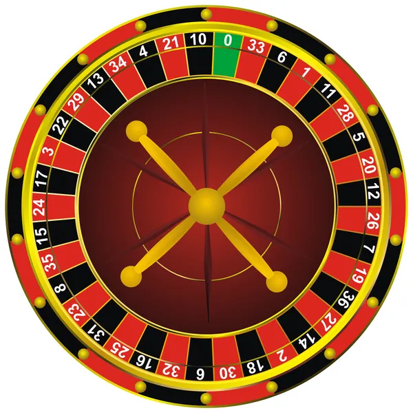 Roda de roleta Casino — Vetor de Stock