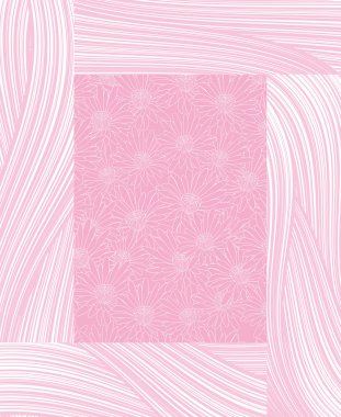 Pink chamomile frame clipart