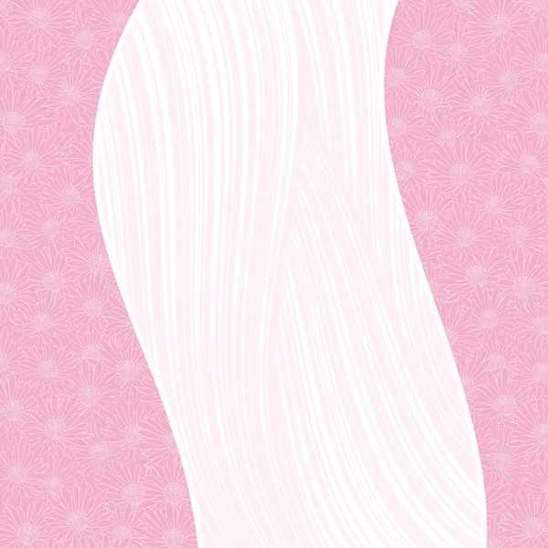 Carte de camomille rose — Image vectorielle