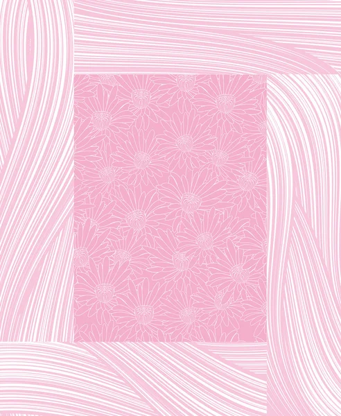 Rahmen rosa Kamille — Stockvektor