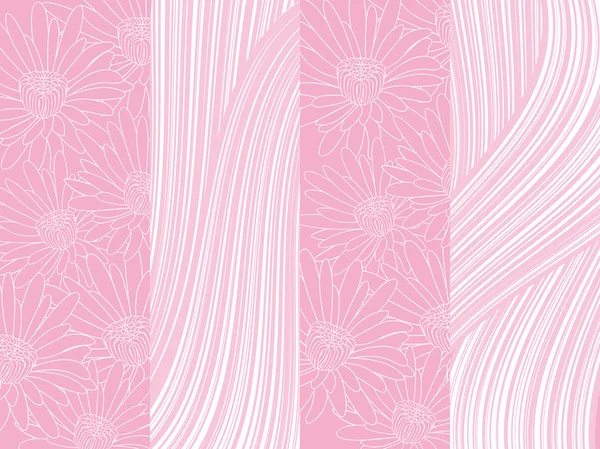 粉红色洋甘菊条 — 图库矢量图片