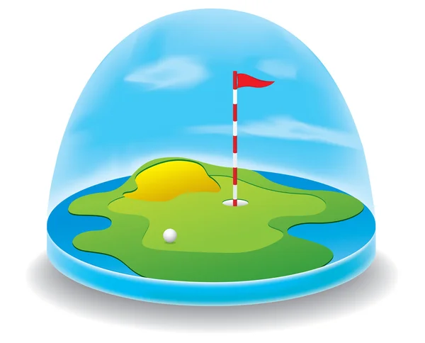 Golf fält — Stock vektor