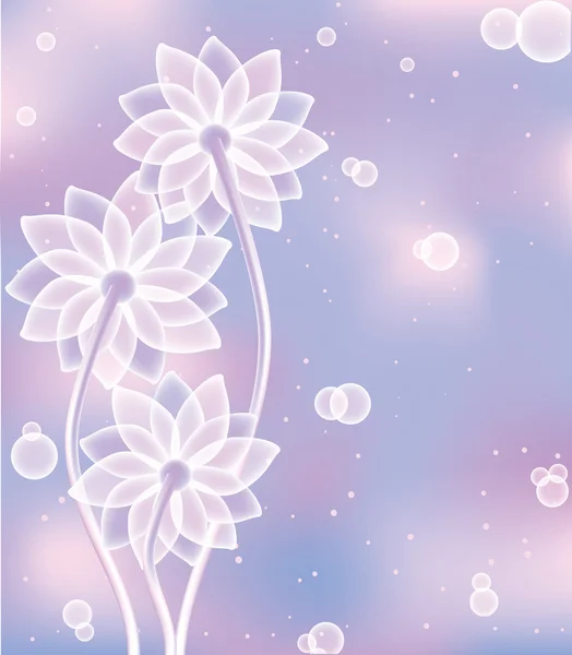 Fleurs blanches abstraites — Image vectorielle