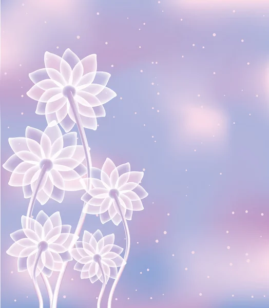 Fleurs blanches abstraites — Image vectorielle