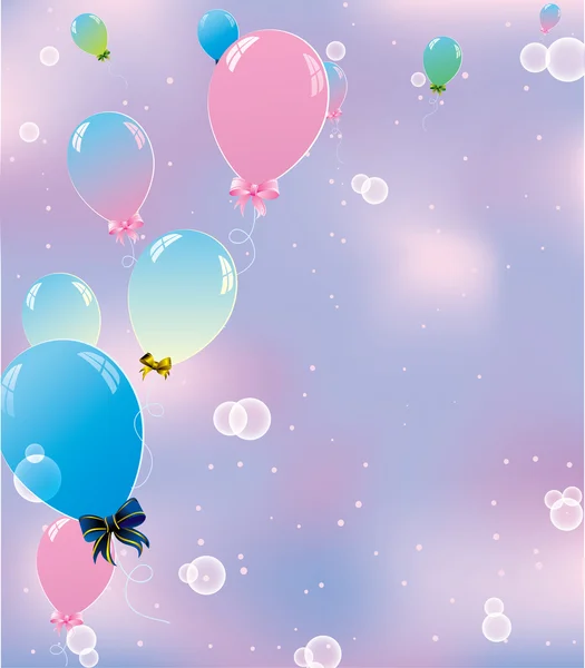 Luftballons am Himmel — Stockvektor