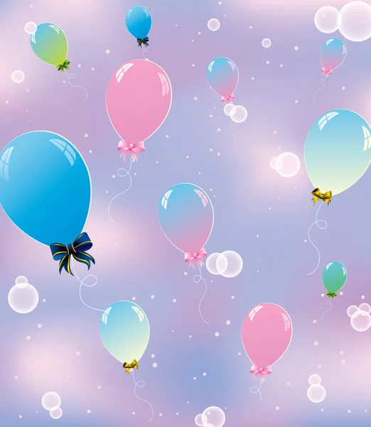 Gökyüzünde balonlar — Stok Vektör